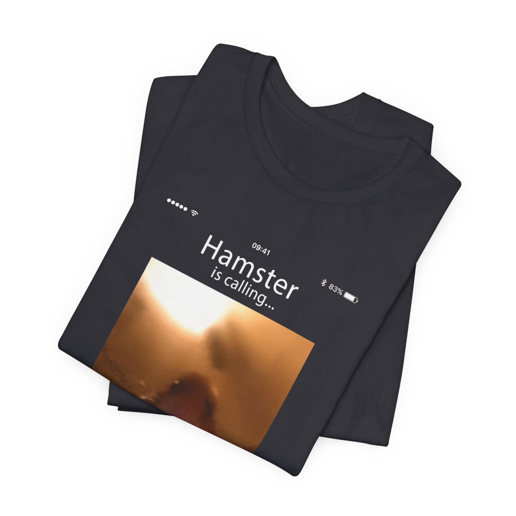 Hamster Is Calling T-Shirt — Funny Pet Face Call Screen Tee - Image 4