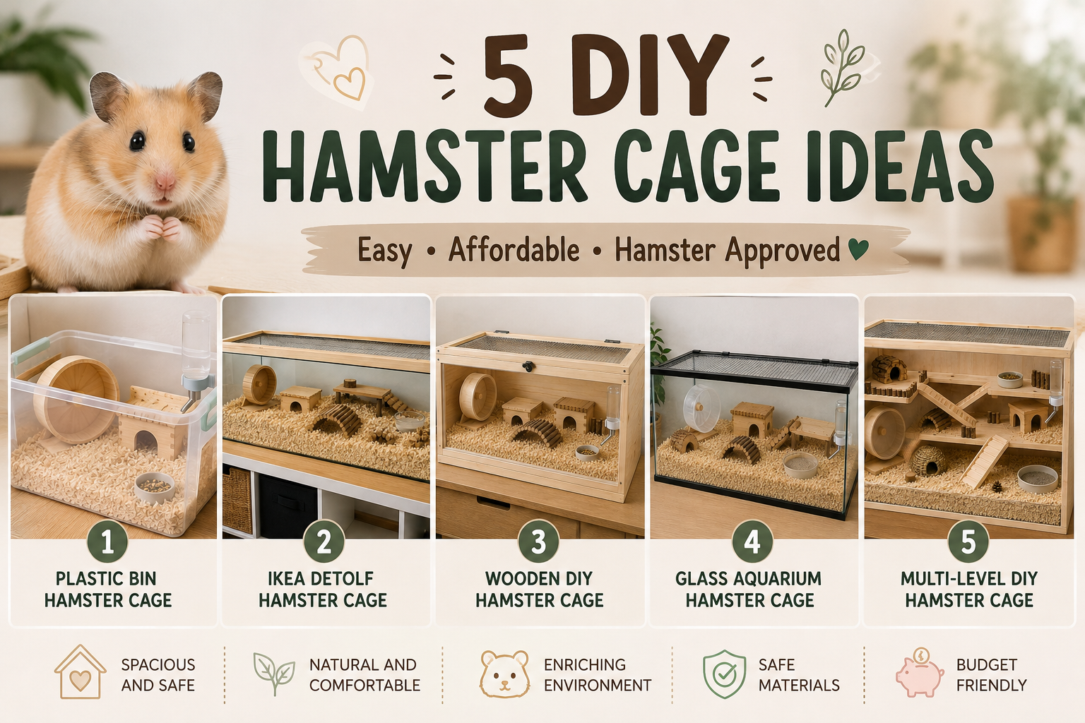 5 DIY Hamster Cage Ideas You Can Build at Home